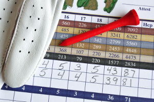 Score Card beim Golf