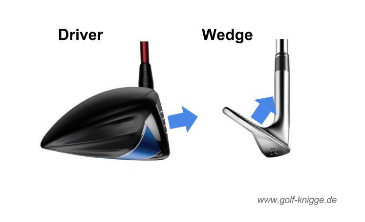 Golfschlag Driver Wedge